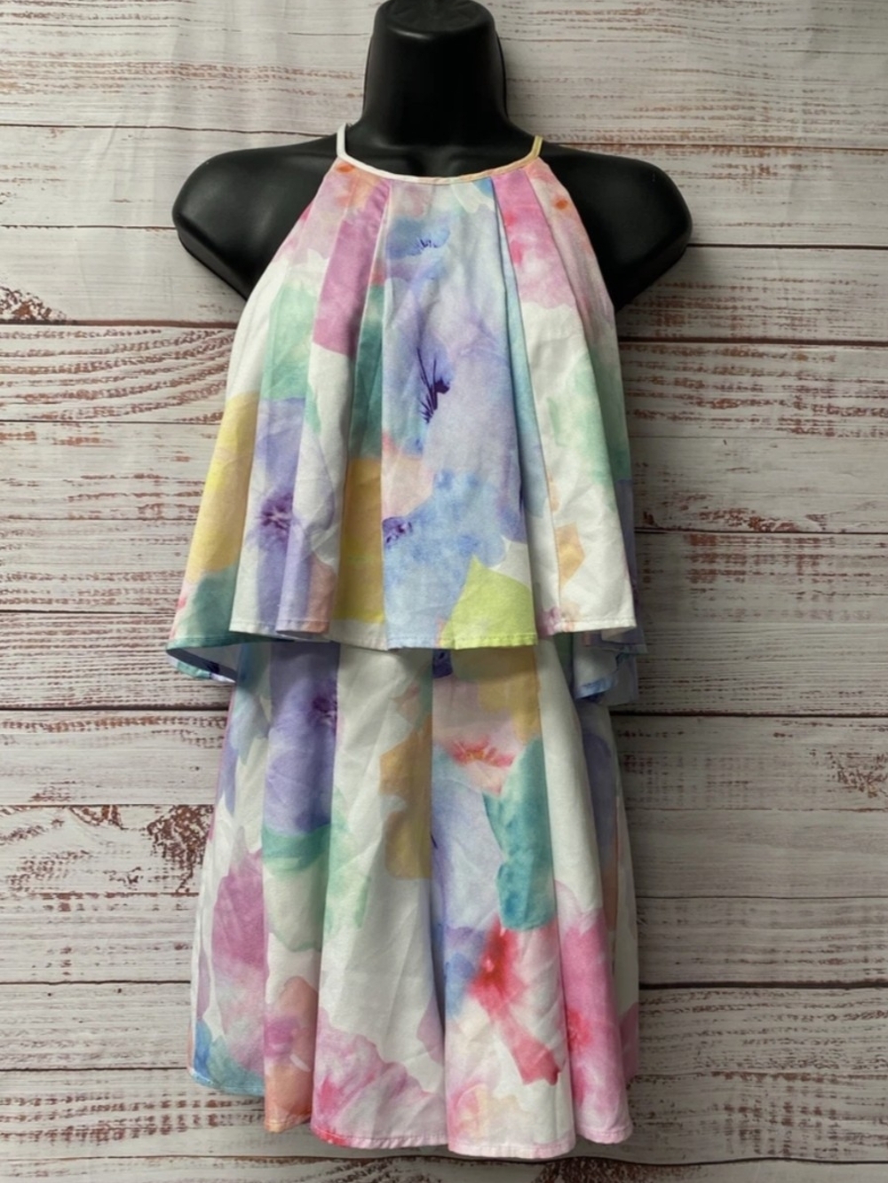 L'ATISTE Pastel Pink Multi-Color Strappy Nightdress